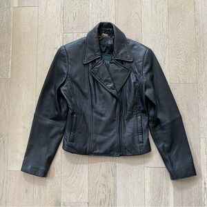 Danier Genuine Leather Black Moto Jacket - Women’s / Small